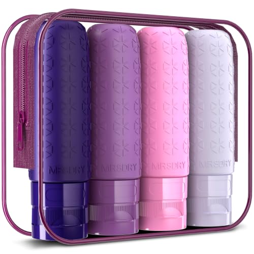 Travel Bottles for Toiletries (Purple / 3 Ounces)