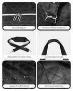 Travel Duffel Bags 39L Large Weekender Bags for Women Carry On Bag (Black-2 Pcs)