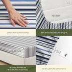 100% Egyptian Cotton Sheets California King Size (California King / 20 - Variegated Blue)