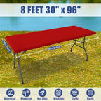 2 Pack Rectangle Spandex Fitted Table Cloth (Red / 96" x 30" (Rectangular))