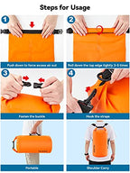 Waterproof Dry Bag Backpack with Emergency Whistle (10L / Orange)