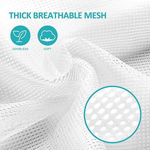 Mesh Laundry Bags with Adjustable Shoulder Strap (Grey, White, Black-1)