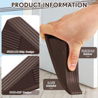 4 Pcs Jumbo Door Stoppers Heavy Duty Rubber Doorstop (Coffee)