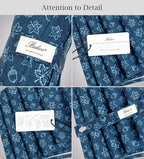 Folding Umbrella Real Wood Handle Maple Leaves Pageant Blue (Maple Leaves Pageant Blue)