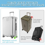 Clear PVC Suitcase Cover Protectors 28 Inch Travel Luggage Cover for Wheeled Suitcase 28'' (28inch / 80%transparent 20%black)