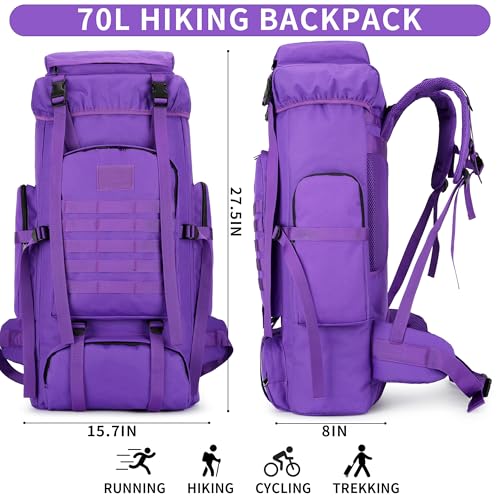 Hiking Backpack for Men 70L (70l-purple)