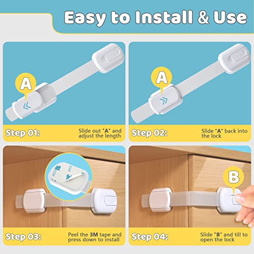 6 Pack Cabinet Locks Baby Proofing (6 Pack)
