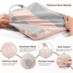 8 Set Compression Packing Cubes for Travel Gifts Mom Women (Beige)