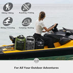 5/10/25/30/40L Waterproof Dry Bag & Phone Case - Large Floating Dry Backpack for Kayaking, Travel, Hiking, Fishing, Camping, Motorcycles & Beach, Heavy-Duty Roll Top Men/Women (Black) (25L+ Black / 40L)