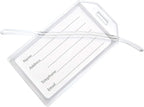 5 Pack - Premium Rigid Airline Luggage Tag Holders - Heavy Duty Hard Plastic - Image 9