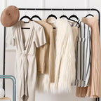Premium Velvet Hangers 30 Pack Ultra Thin Non Slip Adult Felt Space Saving Suit Hanger for Closet Heavy Duty Coat Pants Jackets Dress Hangers 360° Swivel Hook Hold Upto 10 lbs Black (Black / 30 Pack)