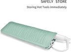 Silicone Heat Resistant Travel Mat Pouch for Hair Straighteners, Curling Wands, Flat Irons, and Styling Tools