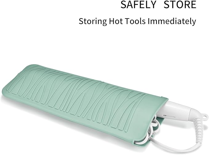 Silicone Heat Resistant Travel Mat Pouch for Hair Straighteners, Curling Wands, Flat Irons, and Styling Tools