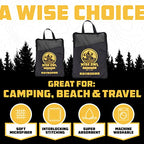 Camping Towel by Wise Owl Outfitters (Grey / X-Large (30x60) + Washcloth (12x24))