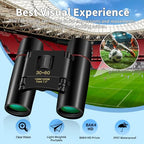 Compact 30x60 Binoculars for Adults and Kids (30x60 Black)