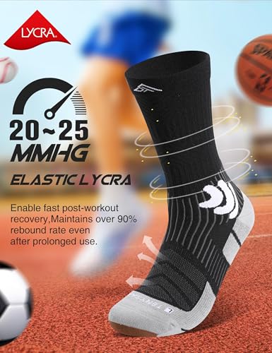 Coolmax Compression Running Socks：20 (6-9 / F-blackblackblack)