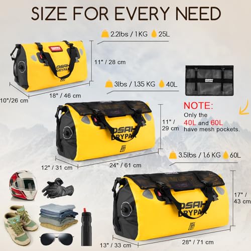 Waterproof Duffel Bag (Yellow / 40L)
