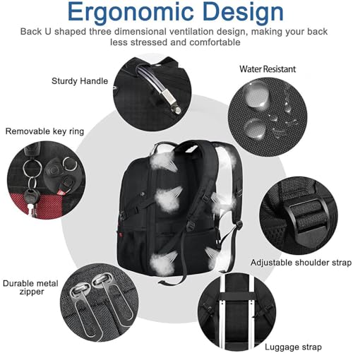 Extra Large Backpack for Men (Black / 18.4 Inch (22''x15''x12''))