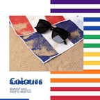 Microfiber Beach Towel Sand (P-rainbow / Extra Large(67x35"))