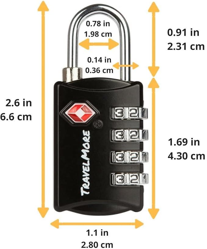 3 Pack TSA Luggage Locks with 4 Digit Combination – Heavy Duty Set Your Own - Image 5