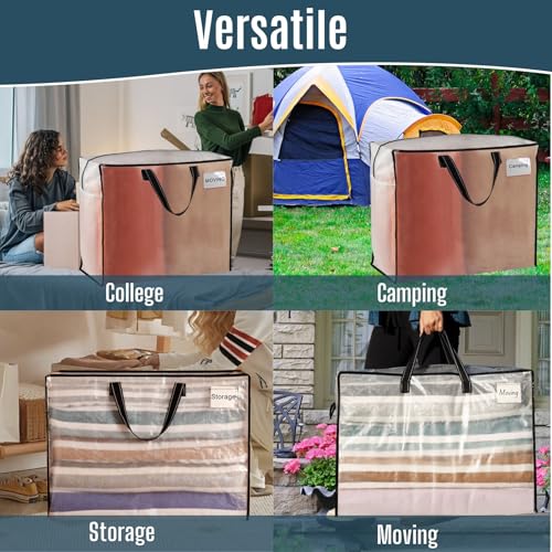 Heavy Duty Moving Bags (Clear / 27 Gallon-4 Pack)