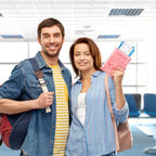 Passport Holder for Travel Essentials (Bright Pink / Magnetic Clasp)