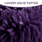 Microfiber Elongated Toilet Seat Cover 19.5"x 15" Machine Washable (Dark Purple / Elongated)