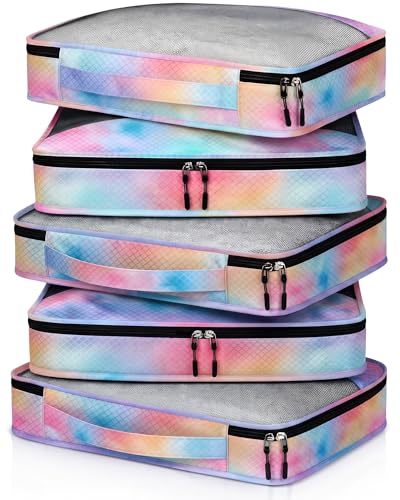 Packing Cubes for Suitcase Large Organizer Bags (Watercolor / Medium)