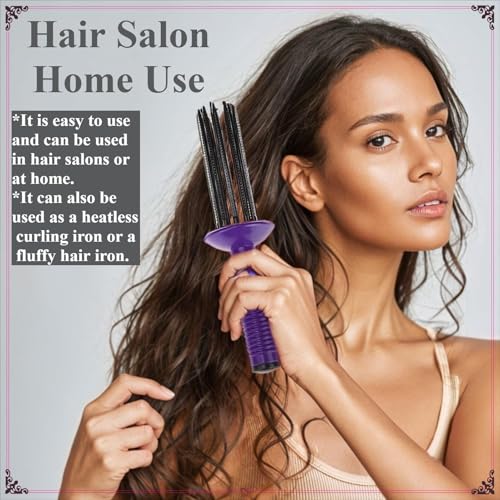17 Teeth Curly Hair Brush (Round Purple)