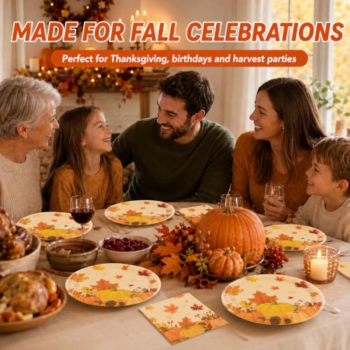 Fall Maple Leaves Paper Plates and Napkins (fall leaves)
