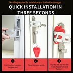 2 Packs Portable Door Stop Alarm & Door Lock (1 Black Lock & 1 Stopper)