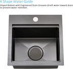 15 Inch Black Bar Sink Drop In Workstation-Bokaiya 15x15 Drop In Bar Sink Small - Image 5