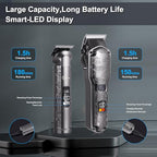 Professional Hair Clippers for Men Beard Trimmer Clippers Set Waterproof T (Grey)