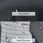 Sun Hats for Men Women Fishing Hat UPF 50+ Breathable Wide Brim Summer UV Protection Hat with Face Cover & Neck Flap (Camo Dark Grey(with Face Cover & Neck Flap ))