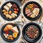 10 Inch Black Plastic Plates (Black / 100 Pcs)