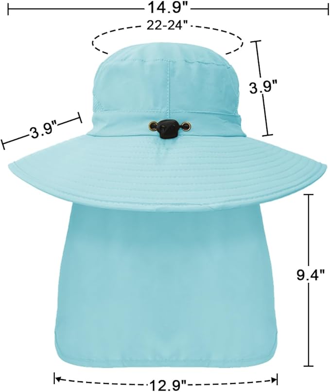 Outdoor Sun Hats with Stowable Neck Flap - Image 5