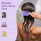 Curl Defining Brush with Side Gear for Curly Hair (Purple)