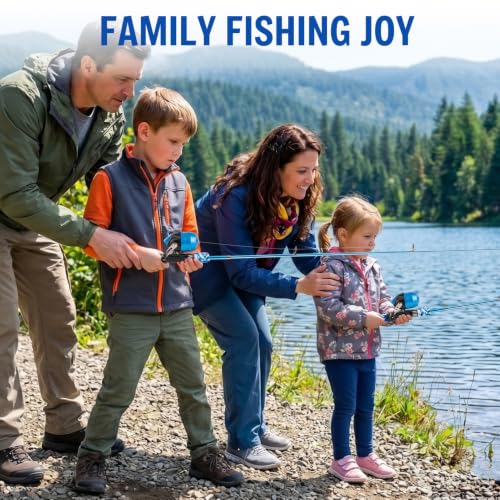 Kids Fishing Pole (Blue-Left Handed / 3.94 ft)