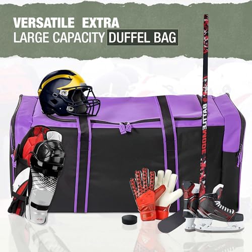 Heavy Duty Multi Pocket Large Sports Gym Equipment 3 (36IN / XL 36" Purple)