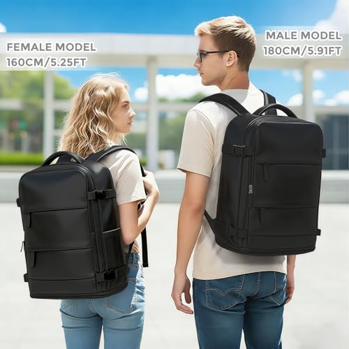 Vacuum Backpack Travel with Pump (A2-black / 30 liters)