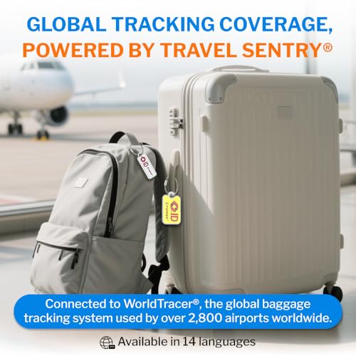TSA Approved Luggage Locks with Lost & Found Tags for Travel and Home (Orange2 &TSID)