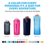 Collapsible Water Bottle with Carabiner (Magenta / 23 Ounces)