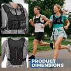 USA Patent Running Hydration Vest Backpack (Black / Standard)