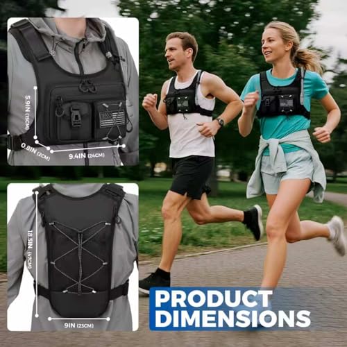 USA Patent Running Hydration Vest Backpack (Black / Standard)