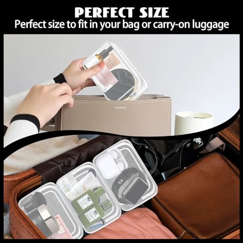 16 Pieces Small Clear Makeup Bag PVC Zippered Pouches (16pcs White S)
