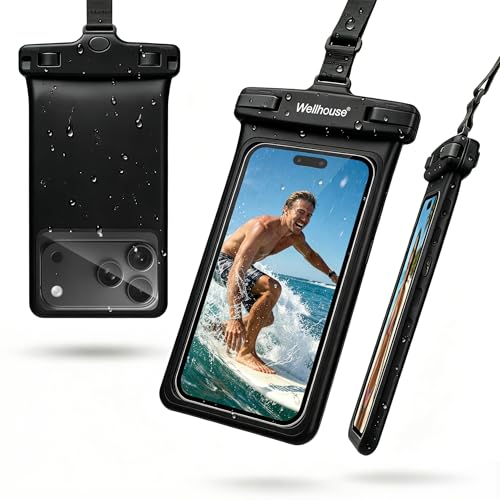 Waterproof Phone Pouch (1 Pack - Black7.0")