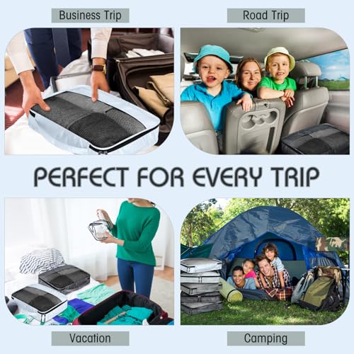 Packing Cubes for Suitcase Large Organizer Bags (Gray / Medium)