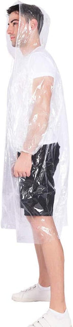 Rain Ponchos, with Drawstring Hood （10 Pack） Emergency Disposable Rain Ponchos - Image 4
