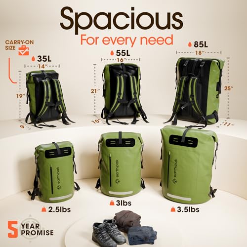 Waterproof Backpack (55L / Green)