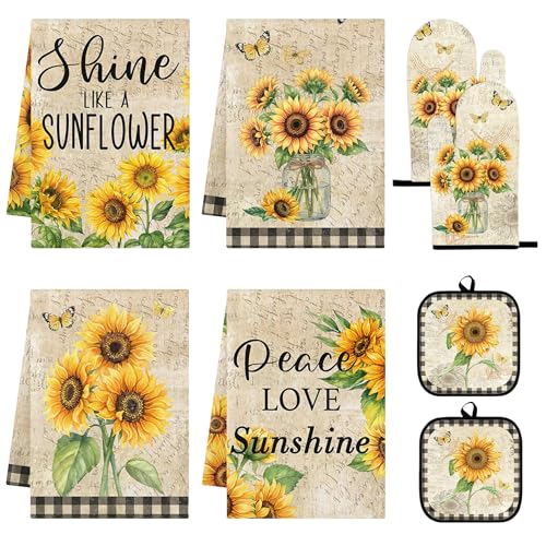 Sunflower Kitchen Decor Set (Yellow Sunflower)
